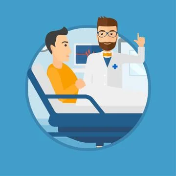 Doctor visiting patient. Stock Illustration