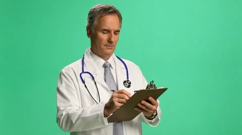 Doctor w pad - medium Video stock 8149333