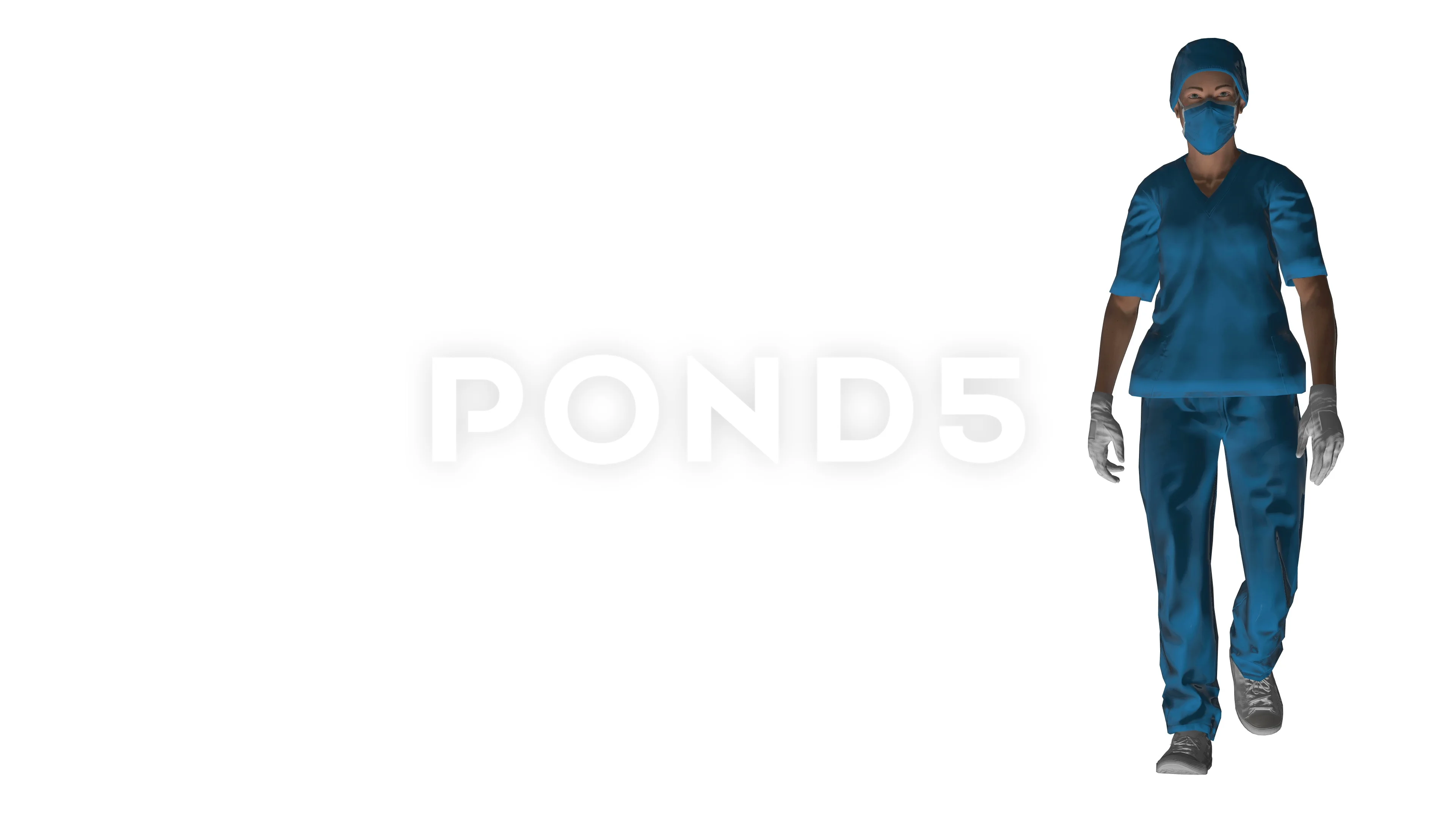 doctor walking front loop animation | Stock Video | Pond5