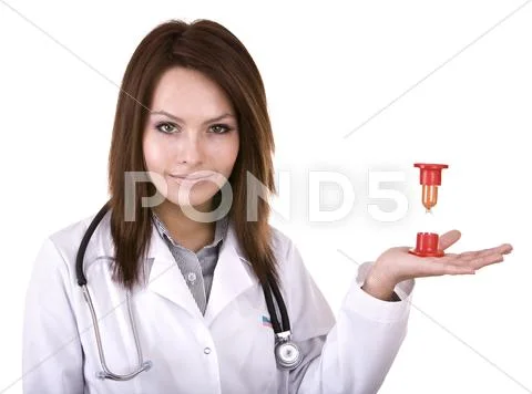 Doctor warn that time is not present. Stock Photos