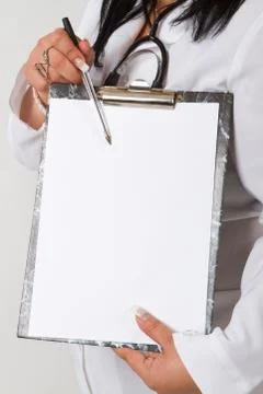 Doctor whit notepad Stock Photos