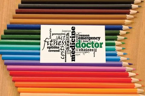 Doctor word cloud collage Stock Photos