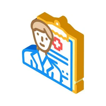 Doctor worker glyph icon vector illustration color Stock Illustration
