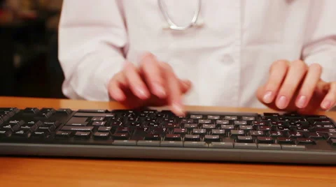 Doctor Working With Computer Stock Footage 47935905