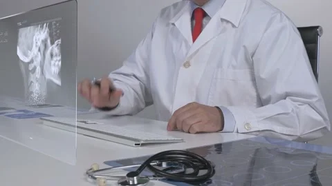 Doctor Working In Office  Stock Footage 200730836