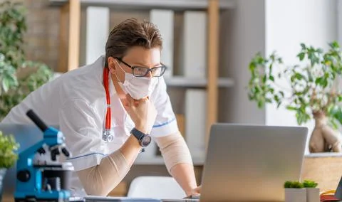 Doctor is working Stock Photos