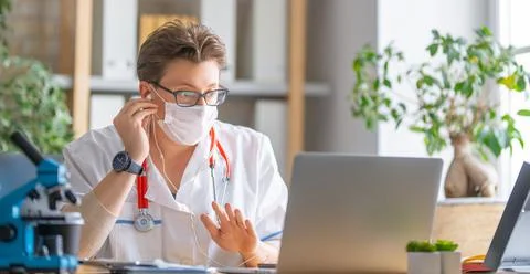Doctor is working Stock Photos