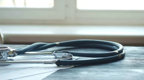 Doctor working table Stock Footage 61563112
