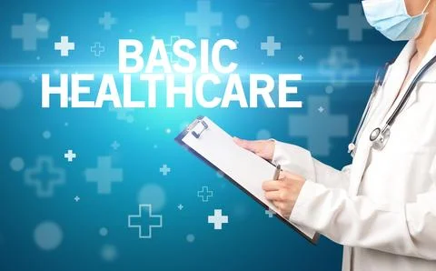 Doctor writes notes on the clipboard Stock Photos