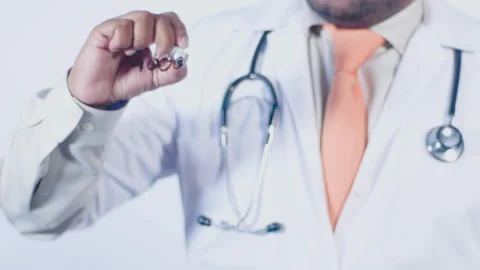 A doctor writes on the screen words Google it Stock Footage 248546970