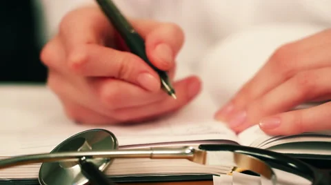 Doctor Writing The Note Stock Footage 47935572