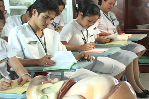 Doctors and nurse in the class  Stock Footage 239676