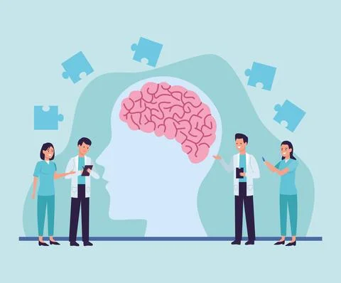 Doctors and nurses Stock Illustration