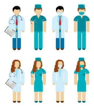 Doctors And Surgeons Stock Illustration