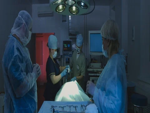 The doctors are preparing for surgery patient Stock Footage 74017811