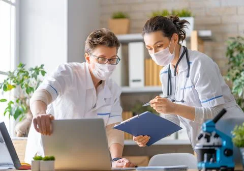 Doctors are talking. Stock Photos