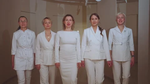 Doctors are walking down the corridor Stock Footage 308410530