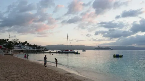Doctor's Cave Beach in Montego Bay, Jamaica Stock Footage 139010235