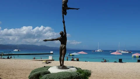 Doctor's Cave Beach in Montego Bay, Jamaica Stock Footage 139010350