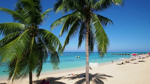 Doctor's Cave Beach in Montego Bay, Jamaica Stock Footage 139010968