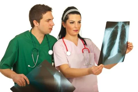 Doctors  checking X-ray Stock Photos