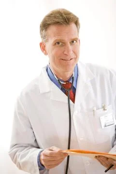 Doctors: Cheerful Physician Stock Photos