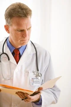Doctors: concerned about test results Stock Photos
