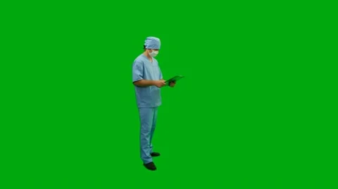 Doctors consulting, green screen. Variant 2 Stock Footage 11241829