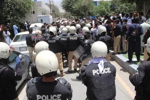 Doctors continue protest over acid attack in Quetta, Pakistan - 30 Jun 2026 Stock Photos