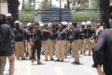 Doctors continue protest over acid attack in Quetta, Pakistan - 30 Jun 2026 Stock Photos