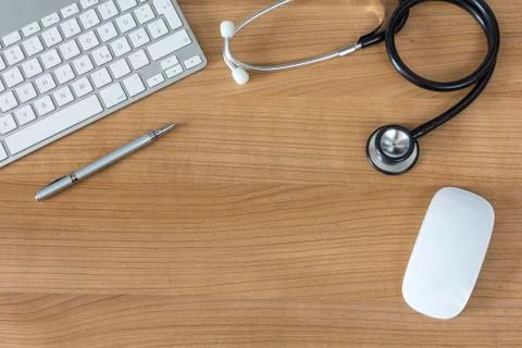 Doctors desk Stock Photos