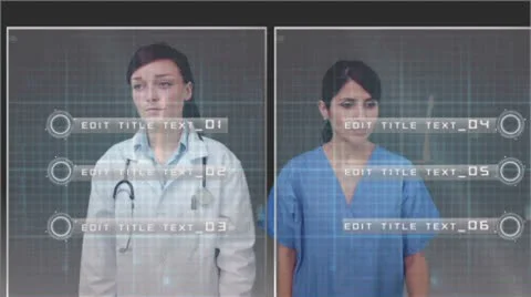 Doctors Digital Glass Display 스톡 After Effects