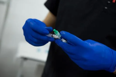 Doctors doing vein surgery procedure Stock Photos