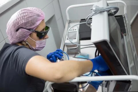 Doctors doing vein surgery procedure Stock Photos
