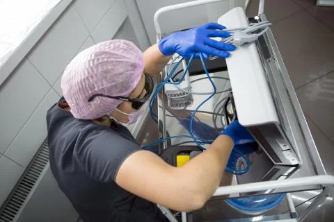 Doctors doing vein surgery procedure Stock Photos