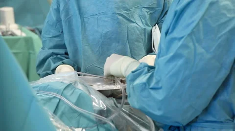 The doctors drained solution in the tray Stock Footage 52712487