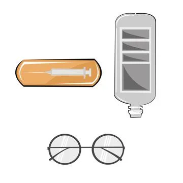 Doctor's equipment background wallpaper set illustration Stock Illustration
