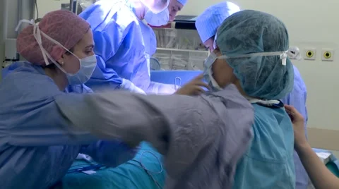 Doctors getting ready for operation Stock Footage 43051947