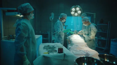 Doctors getting ready for the surgery at hospital Stock Footage 283062371