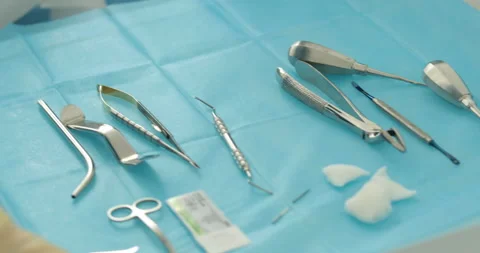 Doctor's hands with a working tool. Preparation and process of dental treatment. Stock Footage 251570537