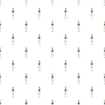 Doctors holding clipboards repeating pattern illustration Stock Illustration