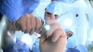 Doctors In Hospital Operating Room Patient Pov Stock Footage