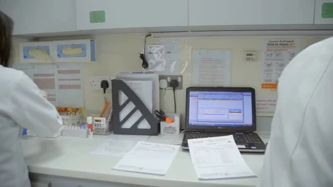 Doctors In A Lab Video stock 97850182
