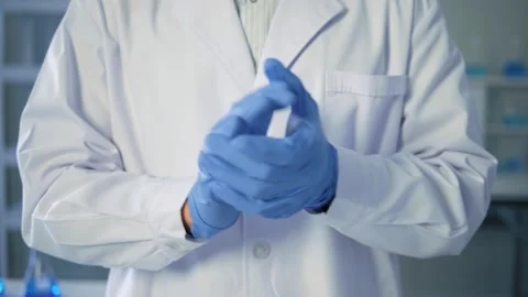 Doctors in laboratory protective equipment clapping their hands. 動画素材 149052253