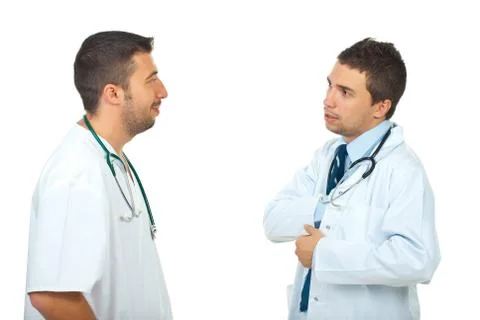 Doctors men having conversation Foto stock