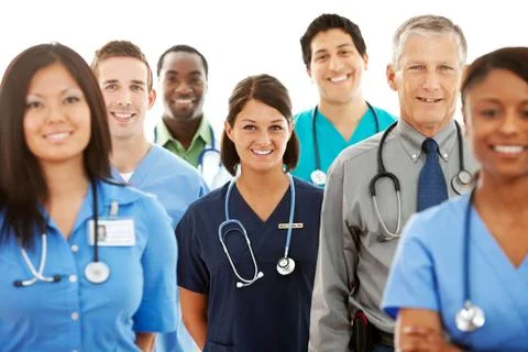 Doctors: multi-ethnic group of physicians Stock Photos
