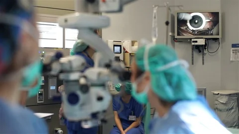 Doctors Performing Surgery in Operating Room. Stock Footage 92158420