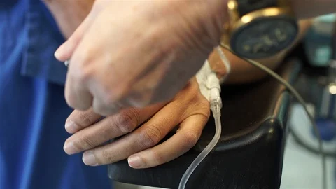 Doctors Preparing for Surgery. Anesthesia. Stock Footage 92029880