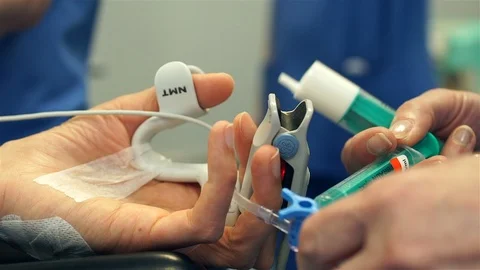 Doctors Preparing for Surgery. Anesthesia. Stock Footage 92116657