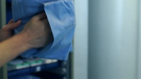 Doctors Preparing for Surgery. Stock Footage 92028678